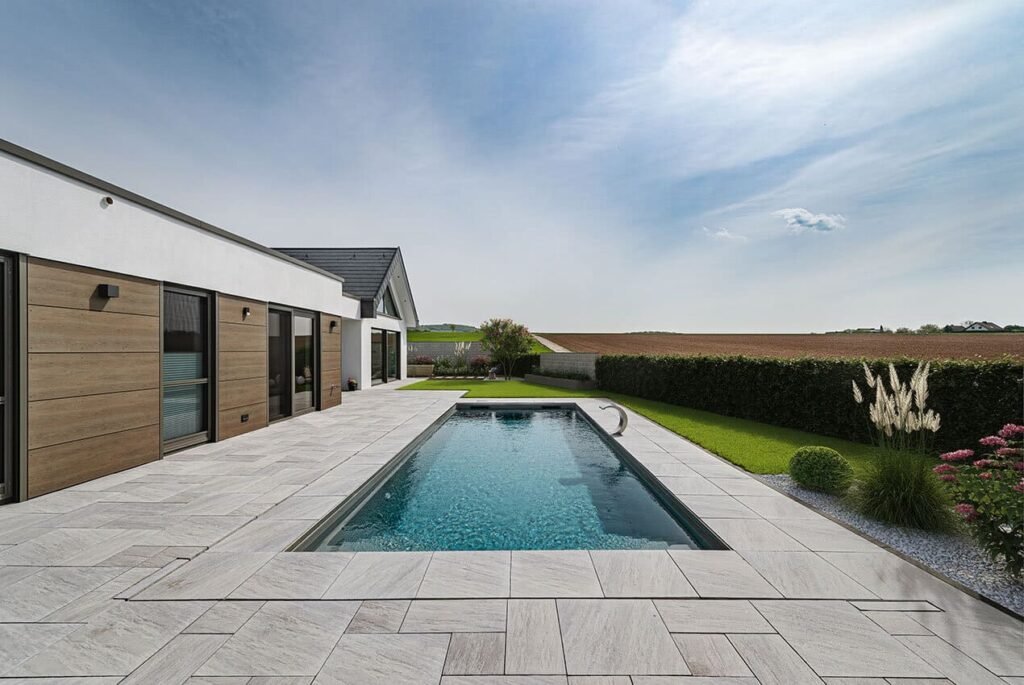 Travertine natural stone paving Henley Beach outdoor entertaining