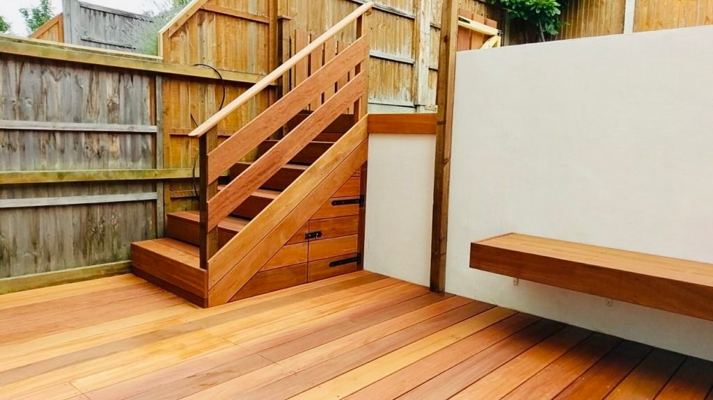 Luxury hardwood timber decking Henley Beach garden design